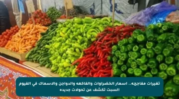 تغيرات مفاجئة.. أسعار الخضراوات والفاكهة والدواجن والأسماك في الفيوم السبت تكشف عن تحولات جديدة